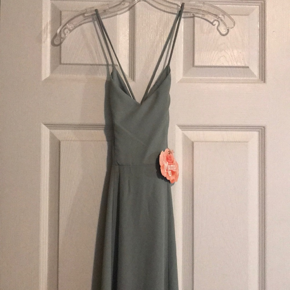 Show Me Your MuMu Silver Sage Goddess Dress XXS